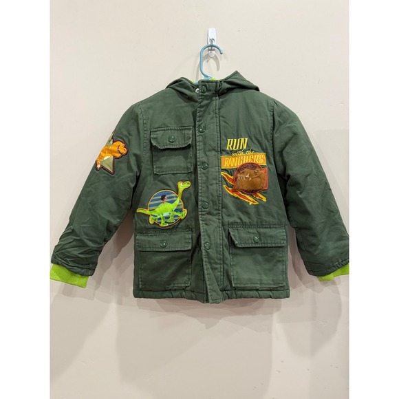 Disney Store Other - Disney Store The Good Dinosaur Arlo Green Hooded Field Jacket Kids Size 5/6